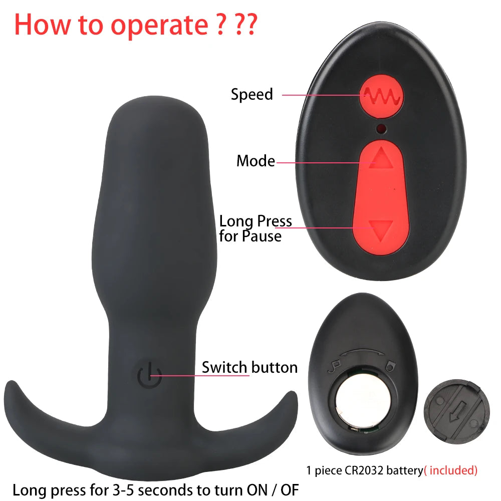 PowerPulse Remote - Vibrerende Buttplug - ButtPlugsLovers