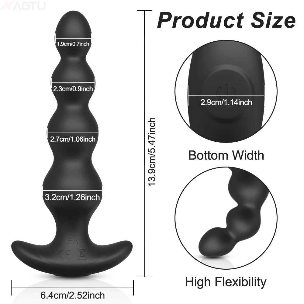 VibeWave Silicone Anale Parels Buttplug - ButtPlugsLovers