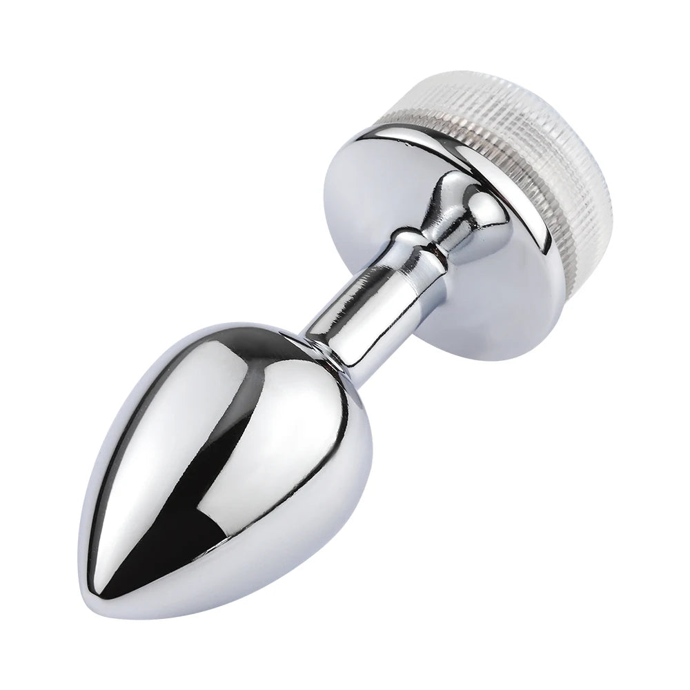 LumiPulse Draadloze Metalen Anale Buttplug met LED - ButtPlugsLovers