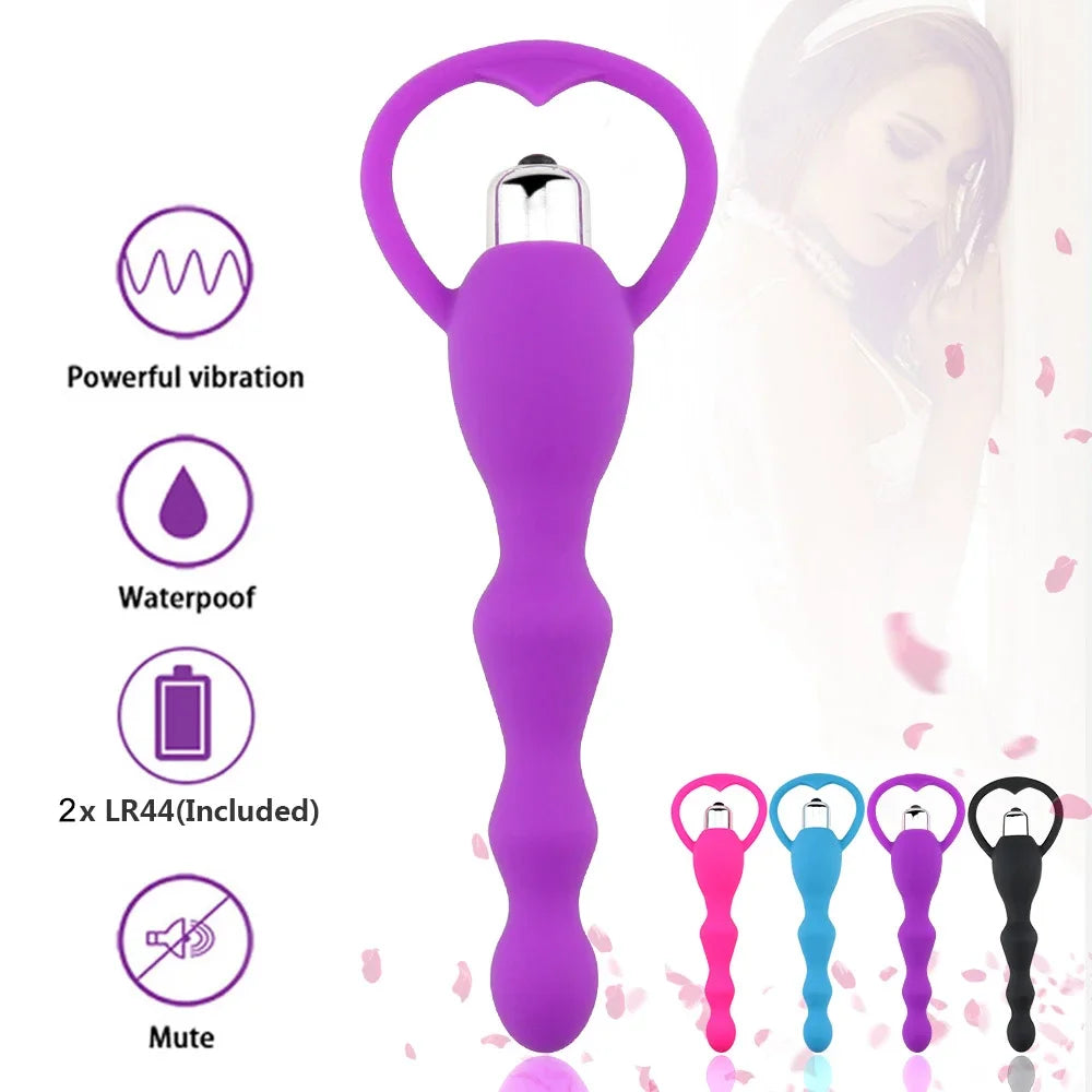 ProstaPulse Silicone Buttplug Massager - Vibrerende Parels - ButtPlugsLovers