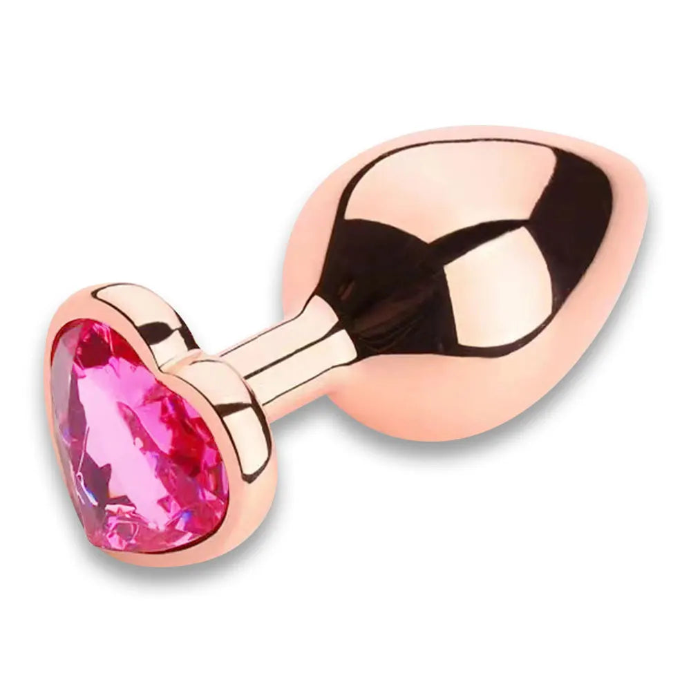 HeartLuxe Rose Gold Crystal Anale Parels Buttplug - Metalen Prostaat Massager - ButtPlugsLovers