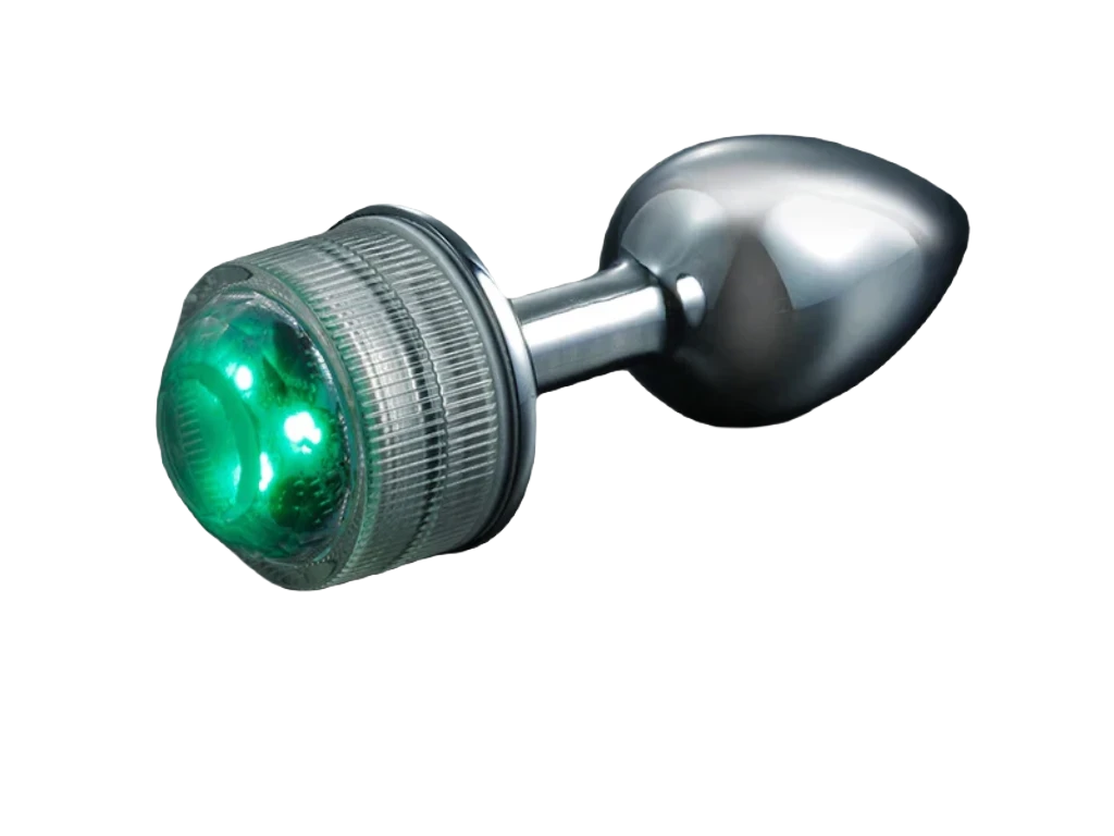 LumiPulse Draadloze Metalen Anale Buttplug met LED - ButtPlugsLovers