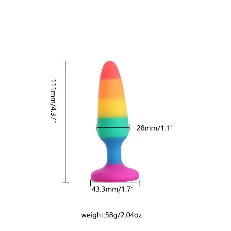 RainbowFlex – Soft Buttplug - ButtPlugsLovers