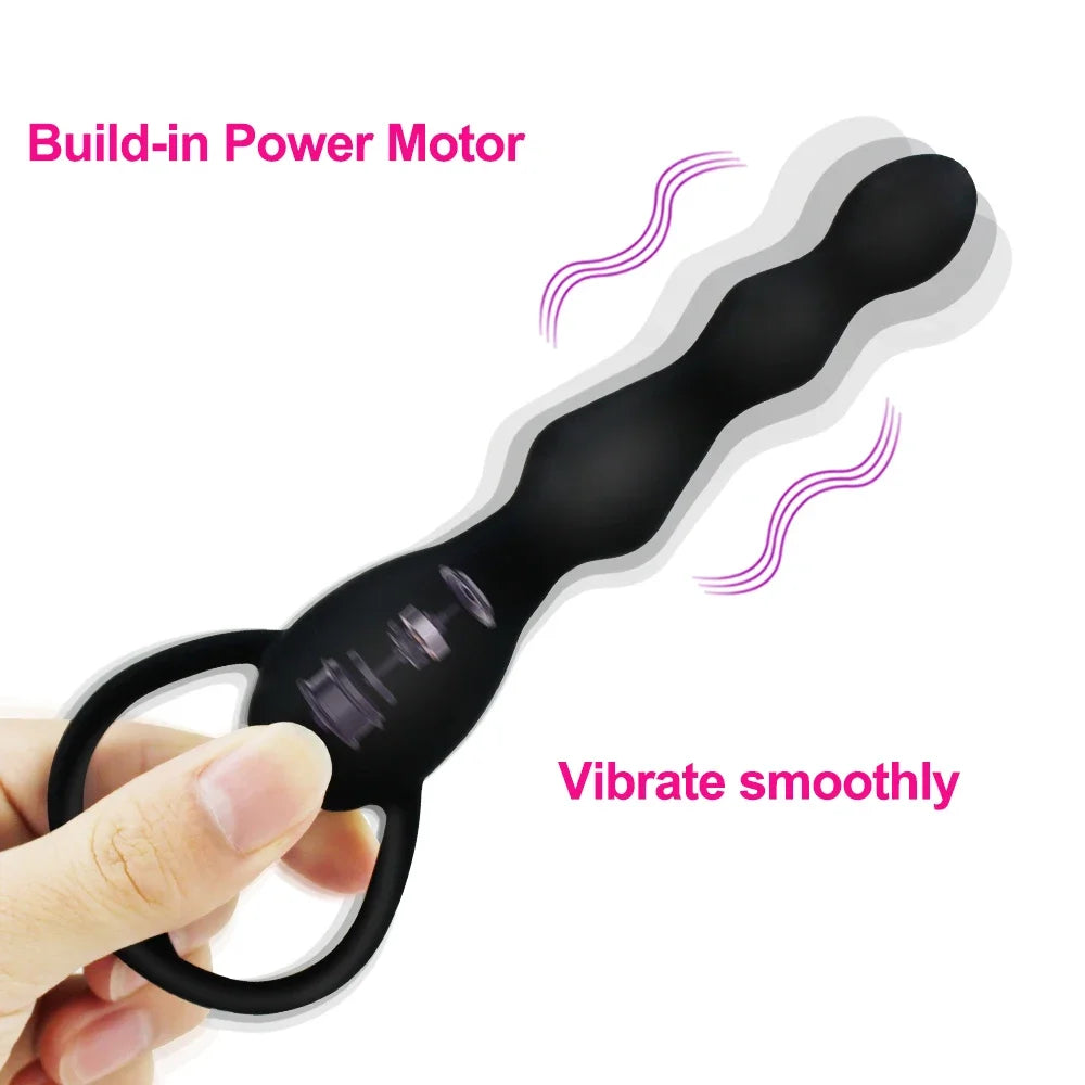 ProstaPulse Silicone Buttplug Massager - Vibrerende Parels - ButtPlugsLovers