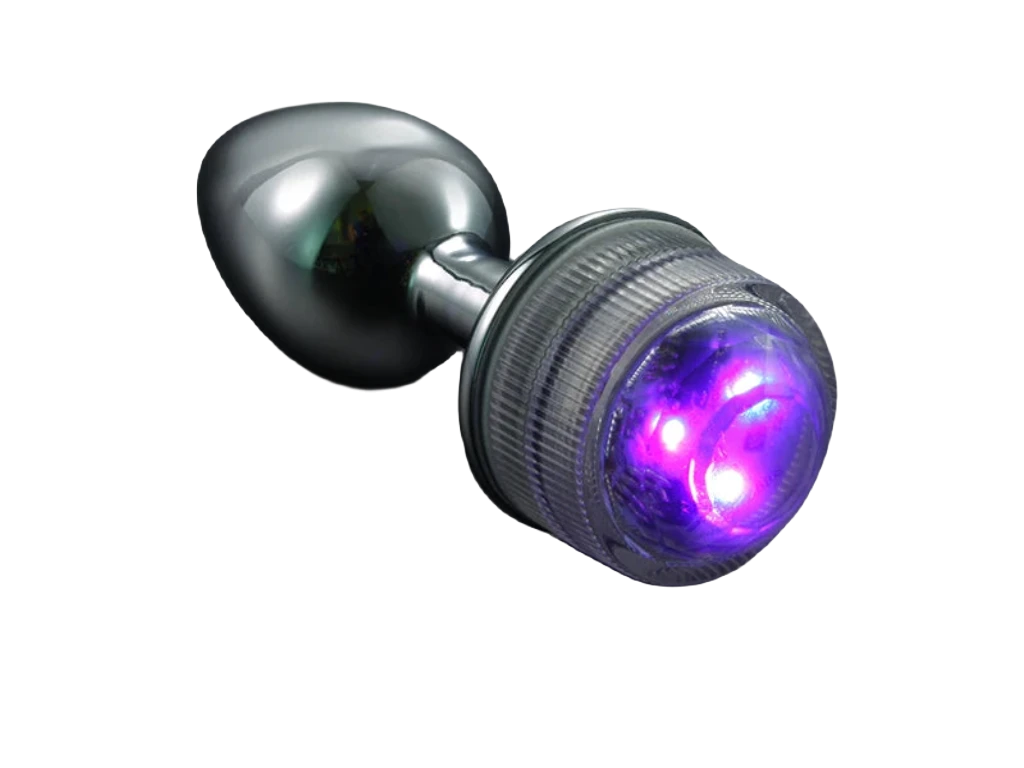 LumiPulse Draadloze Metalen Anale Buttplug met LED - ButtPlugsLovers