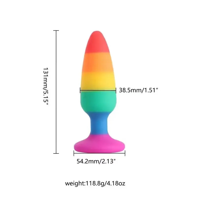 RainbowFlex – Soft Buttplug - ButtPlugsLovers