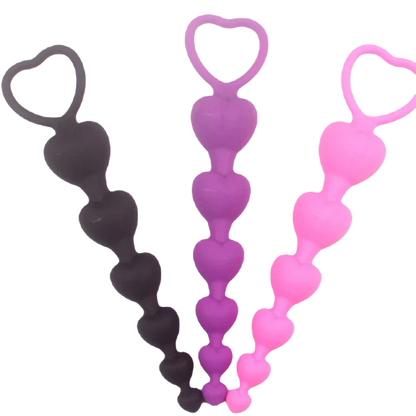 HeartBeads Silicone Buttplug - ButtPlugsLovers