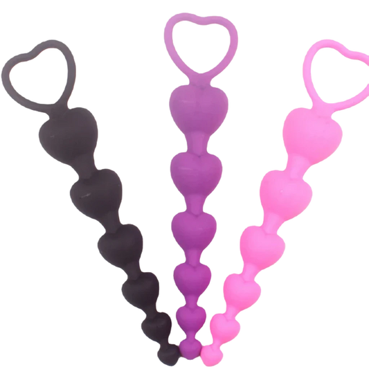 HeartBeads Silicone Buttplug - ButtPlugsLovers