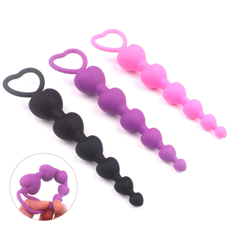 HeartBeads Silicone Buttplug - ButtPlugsLovers