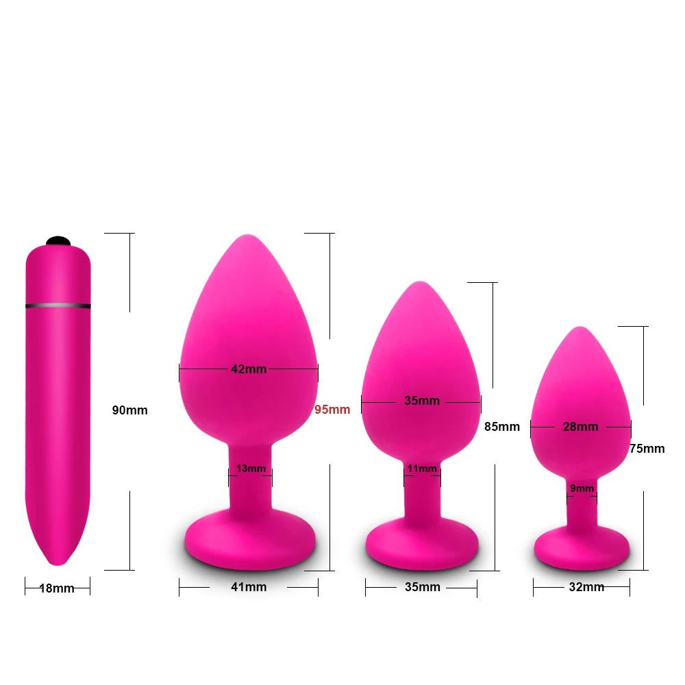 QuadFlex Buttplug Set S+M+L - ButtPlugsLovers