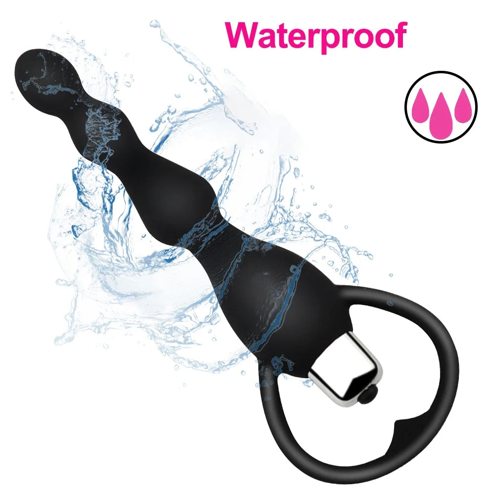 ProstaPulse Silicone Buttplug Massager - Vibrerende Parels - ButtPlugsLovers