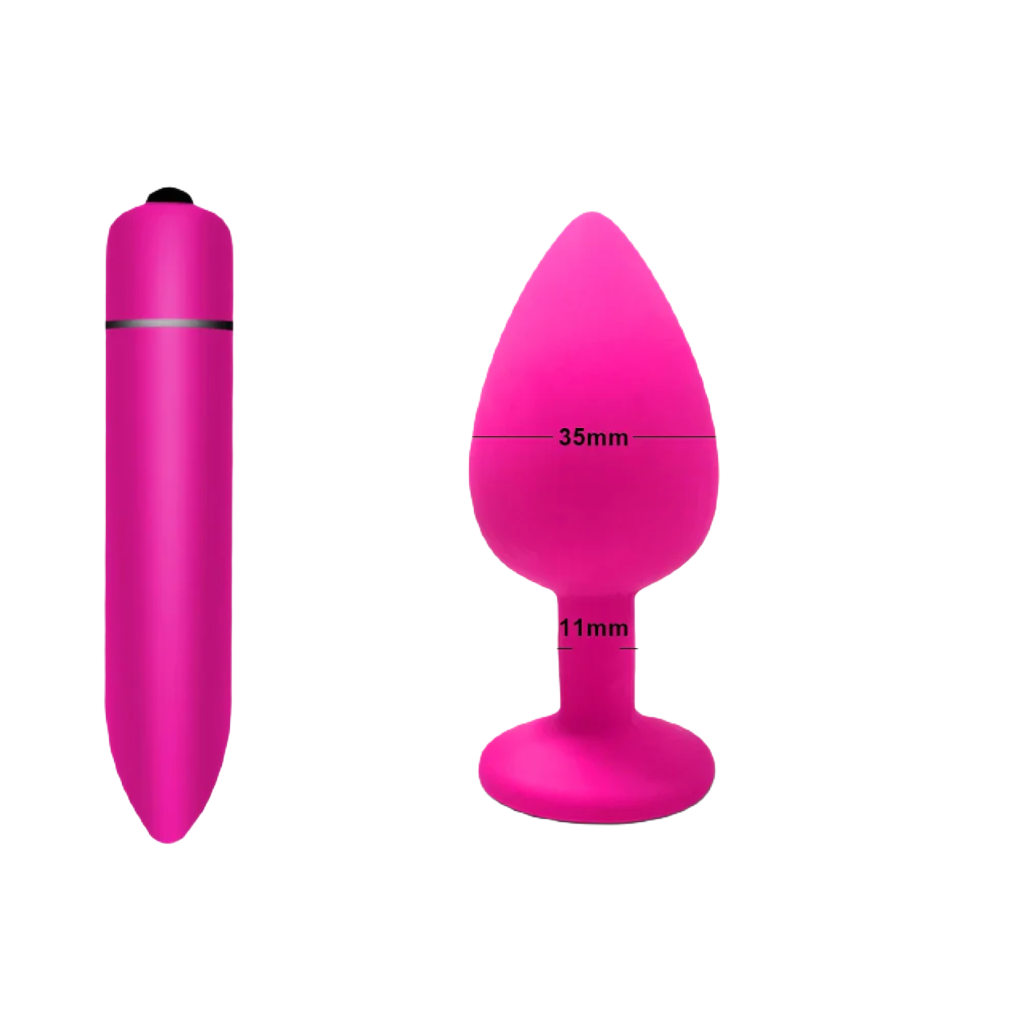 QuadVibe Buttplug Set - Stimulators M+Vibrator - ButtPlugsLovers