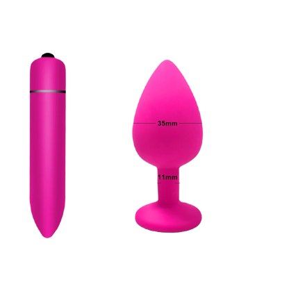 QuadVibe Buttplug Set - Stimulators M+Vibrator - ButtPlugsLovers