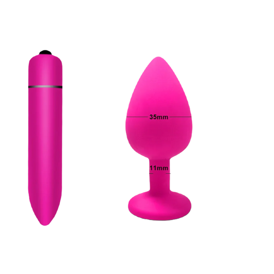 QuadVibe Buttplug Set - Stimulators M+Vibrator - ButtPlugsLovers